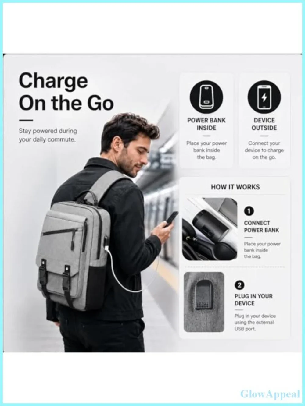 Sling Crossbody Bag for Men Fits 15.6